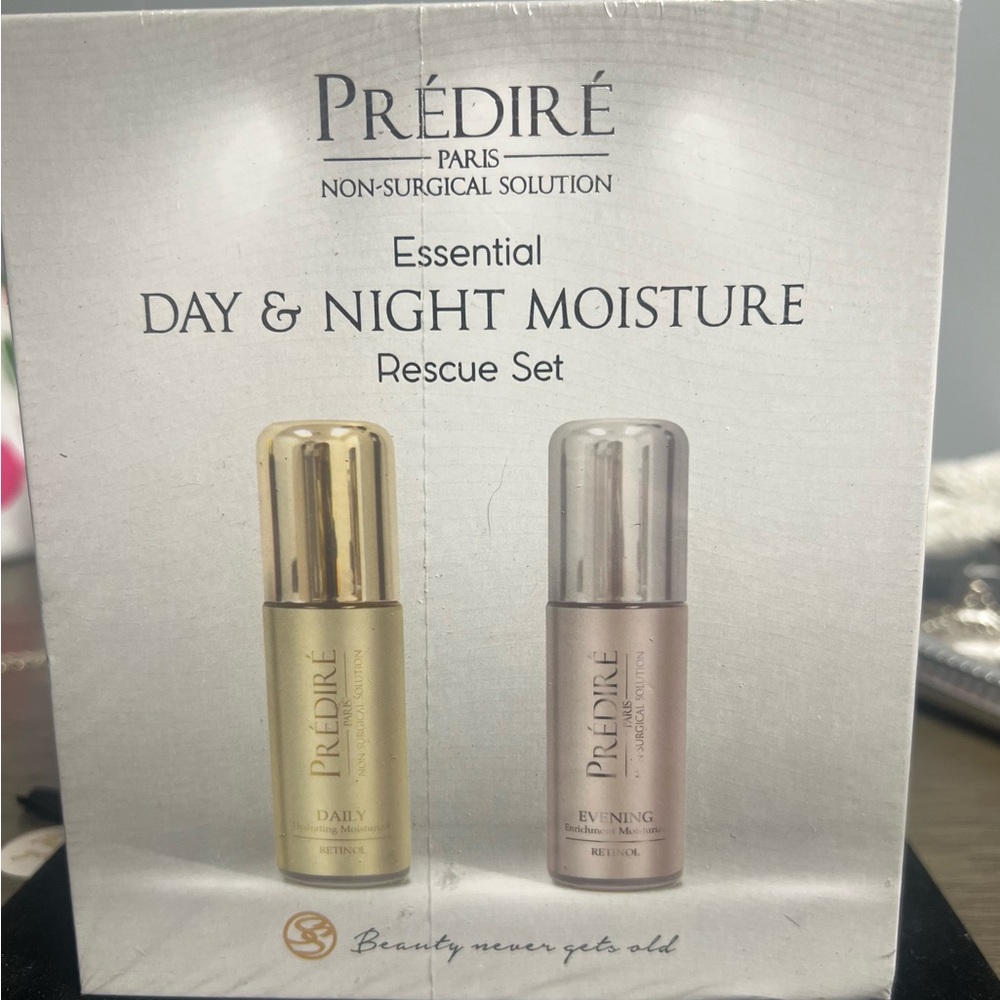 PRÉDIRÉ Day & Night Moisture Rescue Set - Gold & Rose Bottles
